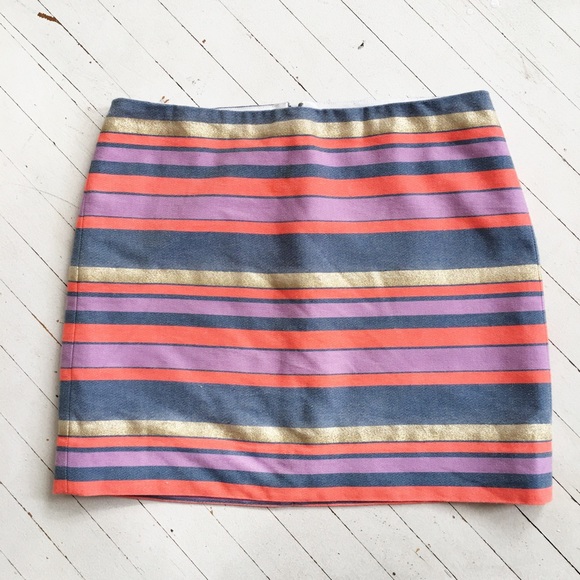 J. CREW FACTORY sorbet striped mini skirt. - Picture 3 of 5